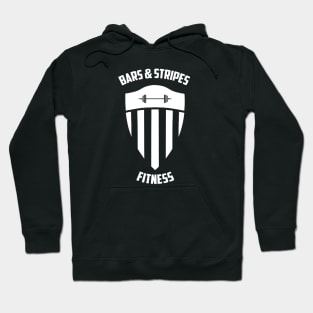 BSF - Bars & Stripes Fitness Logo - All White! Hoodie